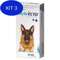 Kit 3 Antipulgas Para Cachorro Bravecto 20Kg A 40Kg 1 Dose