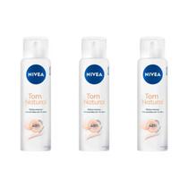 Kit 3 Antitranspirante em Aerossol Nivea Tom Natural 150 Ml