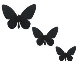 Kit 3 Apliques Mdf Borboleta Quadro Decoração c/ fita dupla face aplique borboletas