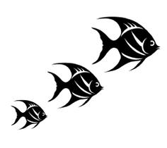 Kit 3 Apliques peixes em Mdf vazado Decoração De Parede escultura peixinhos M02