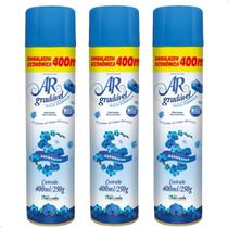 Kit 3 Ar Gradável Kelldrin Aerossol Aquamarine - 400ml