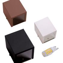 Kit 3 Ar1210 Arandela Interno Externo Aluminio + Lampada Led 5w