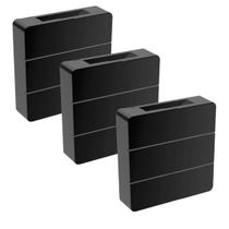 Kit 3 Arandela Led Externa 2 Fachos Clean Preto 6w 3000k Blumenau