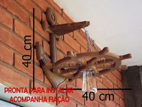 kit 3 Arandela Luminária Lustre Leme De Navio 110/220v
