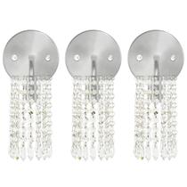 Kit 3 Arandelas De Cristal Acrilico Clearcrillic Redonda! Kit 3 Arandelas De Cristal Acrilico Clearcrillic Redonda!