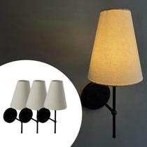 Kit 3 Arandelas De Parede Clássica com Cúpula Ref 05 Para Casa sala Quarto lavabo corredor