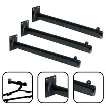 Kit 3 Arara De Parede Cabideiro Com Esfera Reta 40cm Preto Kit 3 Arara De Parede Cabideiro Com Esfera Reta 40cm Preto