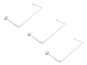 Kit 3 Arara Roupa Parede Cabideiro Provador De Loja 80cm