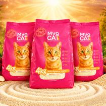 Kit 3 Areia Higienica Gato 12Kg Mya Mandioca Natural Antiodor