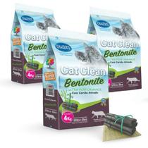 kit 3 Areia Higienica para gato Areia Sanitaria granulado super absorvente carvao ativado 4kg cada