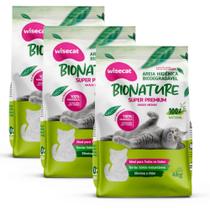 Kit 3 Areia Higiênica para Gatos Bionature Biodegradável Grãos Médios 4kg