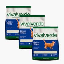 Kit 3 Areia Higiênica Viva Verde Limpeza Plena PetFive Kit 3 Areia Higiênica Viva Verde Limpeza Plena PetFive
