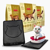 Kit 3 Areia Kadi Grãos Mistos 4Kg E Coletor de Areia Mypetone