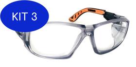 Kit 3 Armação Óculos Segurança Para Lentes De Grau Univet