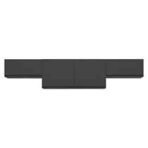 Kit 3 Armários De Cozinha Aéreos 4 Portas Veneza Multimóveis Mp2151 Preto Preto Kit 3 Armários De Cozinha Aéreos 4 Portas Veneza Multimóveis Mp2151 Preto Preto