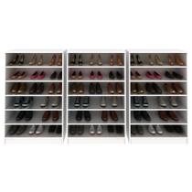 Kit 3 Armários Sapateira Multiuso Bell Branco - Mpozenato Kit 3 Armários Sapateira Multiuso Bell Branco - Mpozenato