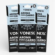 Kit 3 Aroma Carro Vonixx Cold Black Premium Longa Duração Kit 3 Aroma Carro Vonixx Cold Black Premium Longa Duração