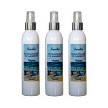 Kit 3 Aromatizador De Ambientes Aroma Marine Frasco 200Ml
