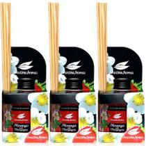 Kit 3 Aromatizador Perfume De Ambiente Difusor De Aroma Morango Com Champagne