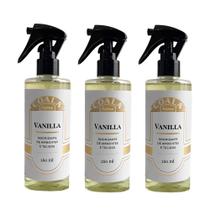 Kit 3 Aromatizante Odorizante Água Perfumada Ambientes e Tecidos Vanilla Coala 260ml