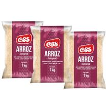 Kit 3 Arroz Integral CBS Tipo 1 1kg