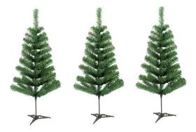 Kit 3 Árvores De Natal Pinheiro Verde Canadense 86 Galhos 90cm A0011