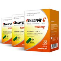 Kit 3 Ascorvit-C Maxinutri 60 Cápsulas Kit 3 Ascorvit-C Maxinutri 60 Cápsulas