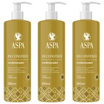 Kit 3 Aspa Condicionador Reconstrói Vegano S/ Silicone 280ml