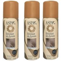 Kit 3 Aspa Retoque de Raízes Instantâneo Castanho Claro 60ml Kit 3 Aspa Retoque de Raízes Instantâneo Castanho Claro 60ml