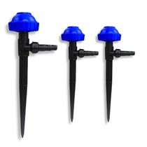 Kit 3 Aspersor Vulcão Rosca 1/2 + Haste 30cm c/ Adaptador