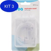 Kit 3 Aspirador Nasal De Sucção Com Estojo - Buba