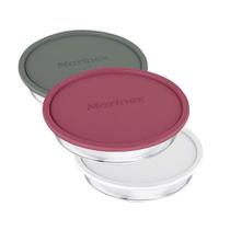 Kit 3 Assadeira Redonda 2,4L com Tampa Sortidas Marinex