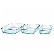Kit 3 Assadeira Vidro Retangulares Assar Lasanha Bolo Domésticas Travessas Multiuso Cozinha Conjunto Kit 3 Assadeira Vidro Retangulares Assar Lasanha Bolo Domésticas Travessas Multiuso Cozinha Conjunto