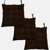 kit 3 Assento Almofada Para Cadeira Decorativo Futton Diversas Cores Confortável - Artesanal Teares