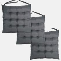 kit 3 Assento Almofada Para Cadeira Decorativo Futton Diversas Cores Confortável
