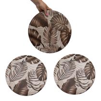 Kit 3 Assentos Estofados Banco 33 Cm Em material sintético Itagold