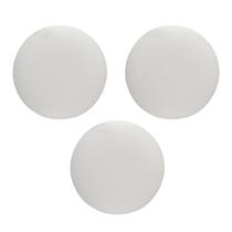 Kit 3 Assentos Redondo Bege Ideal Para Banquetas Cadeiras Bancos material sintético 33 Cm