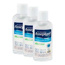 Kit 3 Asseptgel Anti-Séptico Higienizador de Mãos 52g