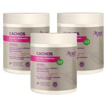 Kit 3 Ativador E Modelador De Cachos Apse Vegano Anti Frizz Creme De Pentar Uso Diario 1.5kg