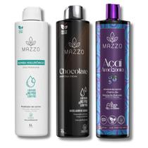 Kit 3 Ativadores Cachos para Crespos e Crespíssimos com 1 Litro Hialurônico + 1 Litro Chocolate + 1 Litro Açaí Mazzo Kit 3 Ativadores Cachos para Crespos e Crespíssimos com 1 Litro Hialurônico + 1 Litro Chocolate + 1 Litro Açaí Mazzo