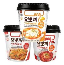 Kit 3 Autênticos Yopokki Coreano Queijo, Kimchi E Agridoce