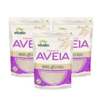 Kit 3 Aveia Farinha Integral sem Glúten 200g Vitalin Kit 3 Aveia Farinha Integral sem Glúten 200g Vitalin