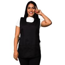 Kit 3 Avental Bata Oxford Liso Preto Frente e Costa Com 2 Bolsos Uniforme Kit 3 Avental Bata Oxford Liso Preto Frente e Costa Com 2 Bolsos Uniforme
