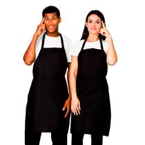 Kit 3 Avental Preto Frontal Oxford Com Bolso Grande Liso Lojaloja Kit 3 Avental Preto Frontal Oxford Com Bolso Grande Liso Lojaloja