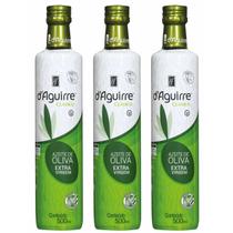 Kit 3 Azeite de Oliva Argentino Clássico d'Aguirre Extra Virgem 500ml