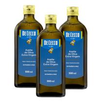 Kit 3 Azeite de Oliva Italiano Extra Virgem De Cecco 500ml
