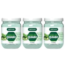 Kit 3 Baba de Quiabo para Cabelo Hidratação e Brilho Contra Danos 220ml Soft Hair