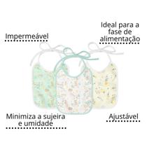 Kit 3 babador avental impermeavel bebe alimentao plastificado karinho - MBBIMPORTS