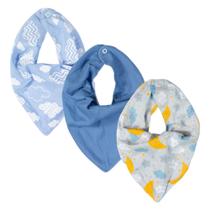 Kit 3 Babador Bandana Bebê Algodão Infantil Menino e Menina Kit 3 Babador Bandana Bebê Algodão Infantil Menino e Menina