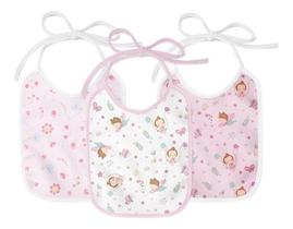Kit 3 Babador Flanelado Plastificado Estampado 21x19cm Papi Kit 3 Babador Flanelado Plastificado Estampado 21x19cm Papi
